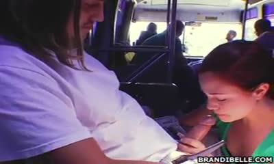 Brandi Belle BJ on a bus